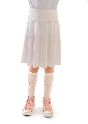 חצאית טריקו לבן