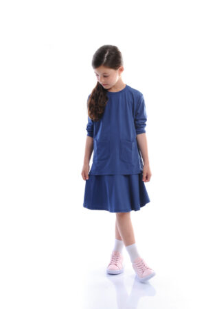 חצאית טריקו כחול ים