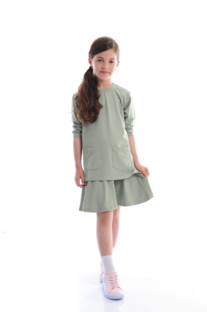 חצאית טריקו פיסטוק