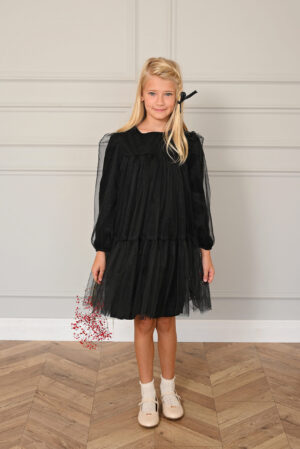 שמלת טול אירועים - שחור