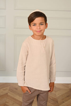 חולצת קנדי בז'