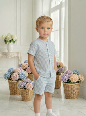 לורן פסים תכלת - חולצה