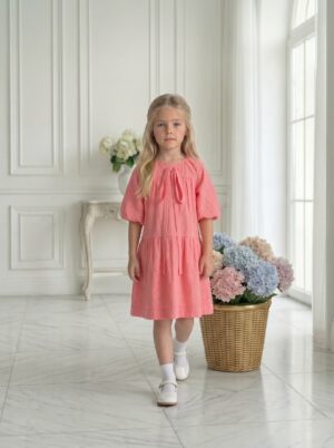 שמלת סולי פפיון קורל 6-20