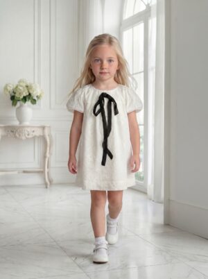 שמלת סולי פפיון קרם 2-5