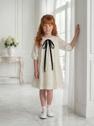 שמלת סולי פפיון קרם 6-20